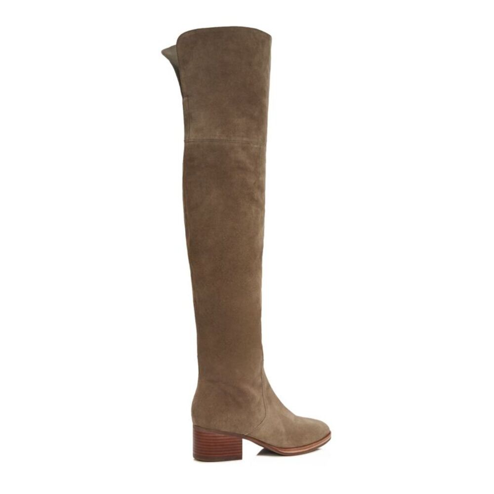VIA SPIGA Womens Dark Taupe Beige Split Back Ophira Almond Leather Boots 6.5 M - Picture 2 of 2